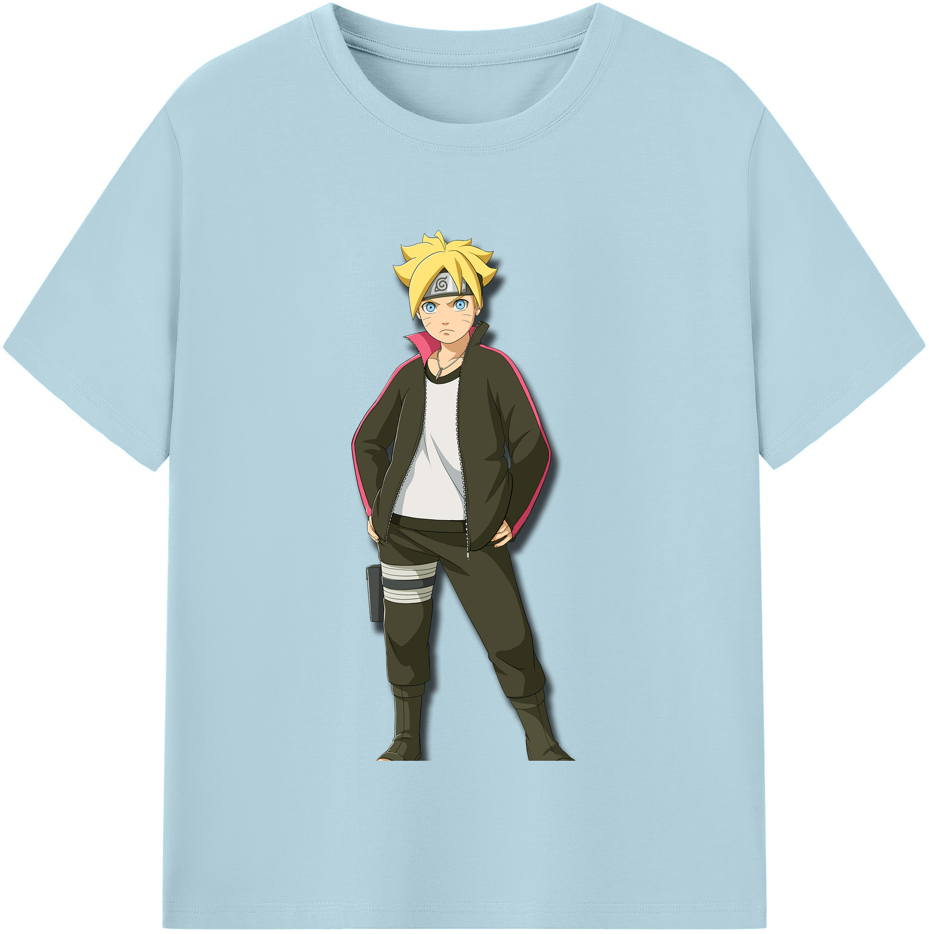（画像用） NARUTO -ナルト- うずまき ボルト Uzumaki Boruto 綿100％半袖Tシャツ（フロントプリント）